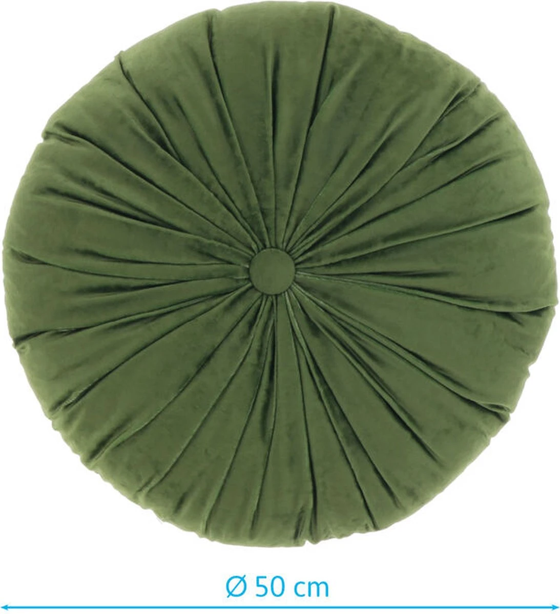 Unique Living - Kussen Tatum 50cm Ø Pesto 2 Unique Living - Kussen Tatum 50cm Ø Pesto - Afbeelding 2