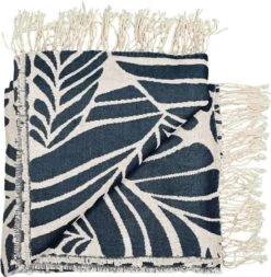 Unique Living Fiore Plaid - 130x160 Cm - Donker Blauw