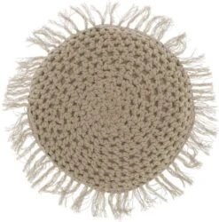 Unique Living - Kussen Tufo 45cm Ø White Tint