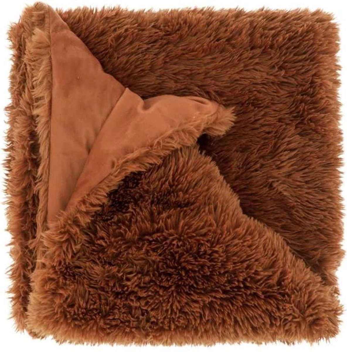 Unique Living | Plaid Olaf 150x200cm Leather Brown 1 Unique Living | Plaid Olaf 150x200cm Leather Brown