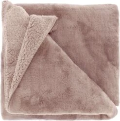 Unique Living Plaid Torvah - Polyester - Roze - 150 X 0 X 200 Cm (BxHxD)