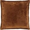 Unique Living | Kussen Tatum 45x45cm Leather Brown | Kussen Woonkamer Of Slaapkamer