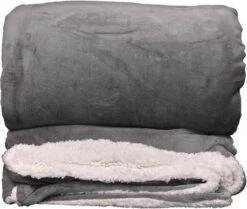 Unique Living Lars - Fleece - Plaid - XL - 220x240 Cm - Nickel Grey