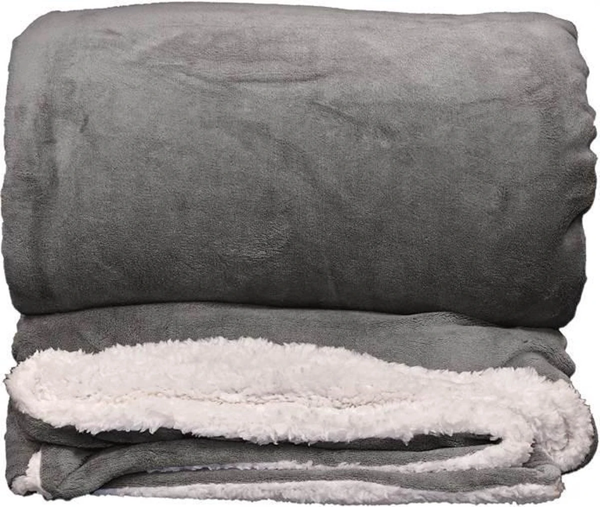 Unique Living Lars - Fleece - Plaid - XL - 220x240 Cm - Nickel Grey 1 Unique Living Lars - Fleece - Plaid - XL - 220x240 Cm - Nickel Grey