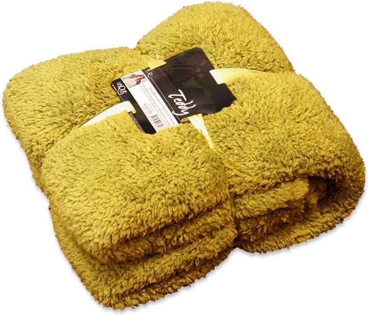 Unique Living - Teddy Plaid - Curry - 150x200cm 1 Unique Living - Teddy Plaid - Curry - 150x200cm