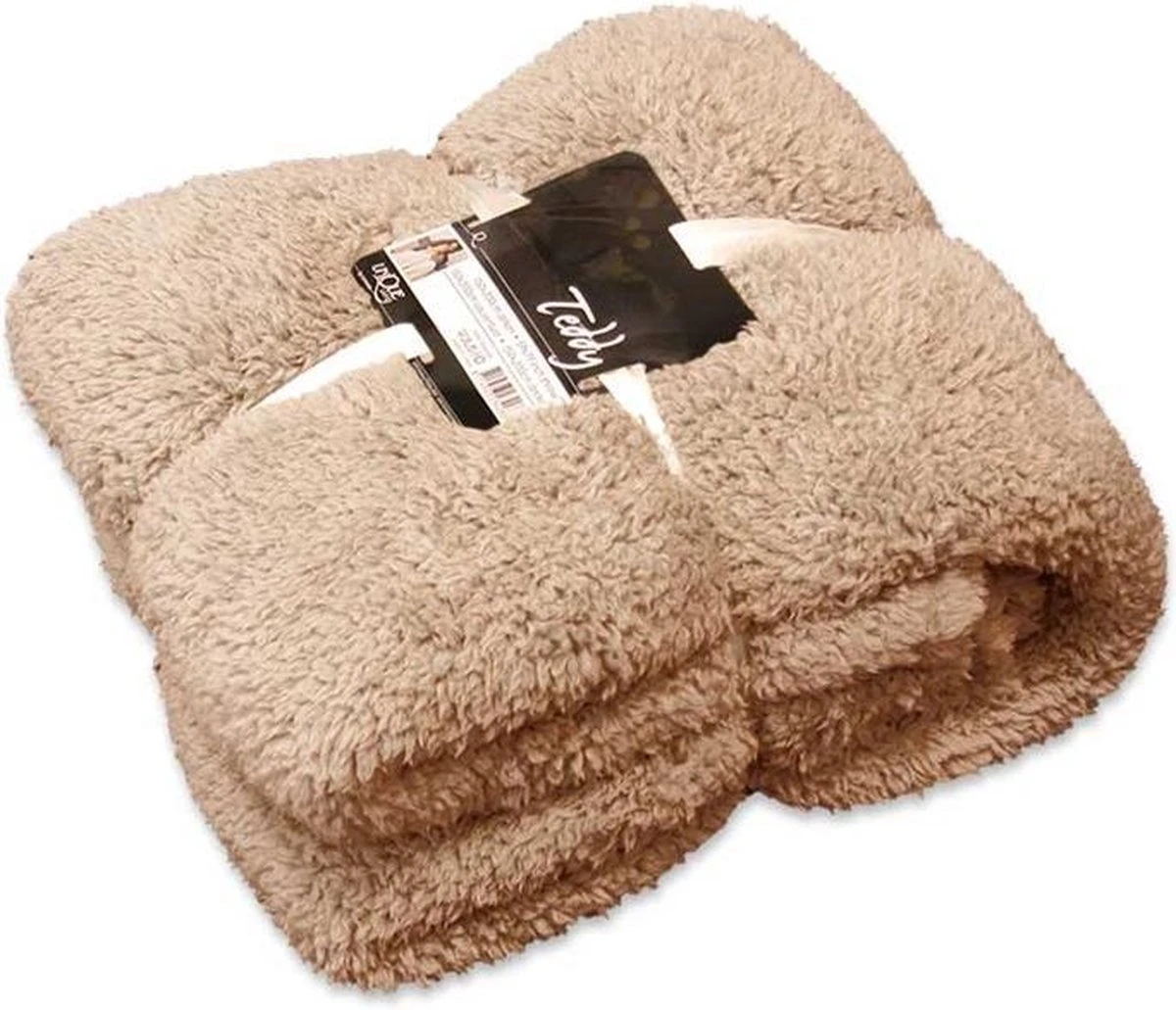 Unique Living - Teddy Plaid - Honey 150x200cm