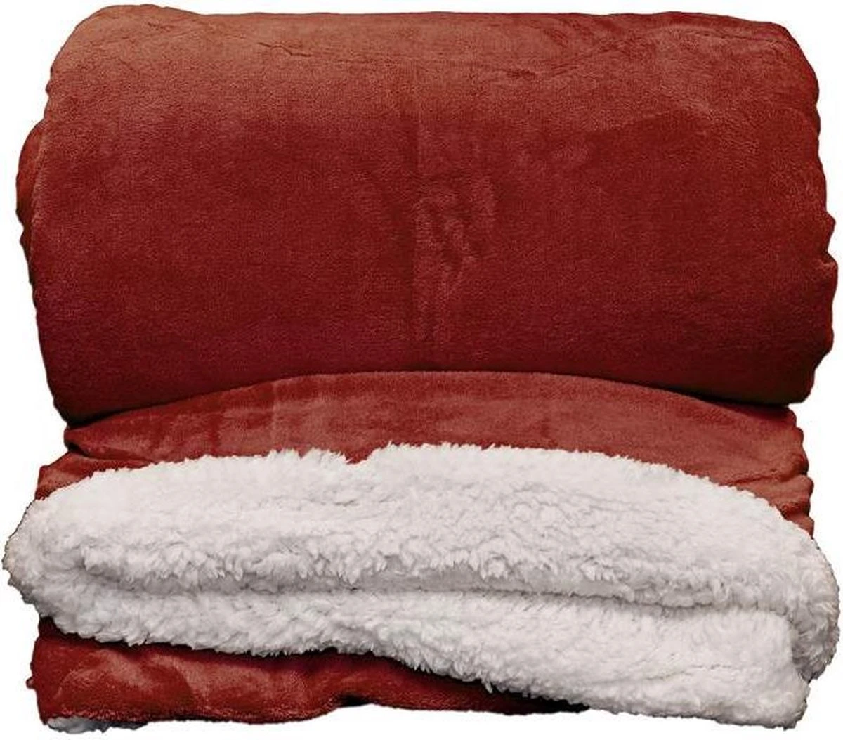 Unique Living Lars - Fleece - Plaid - XL - 220x240 Cm - Redwood 1 Unique Living Lars - Fleece - Plaid - XL - 220x240 Cm - Redwood