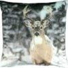 Unique Living Winter Sierkussen Dier Hert - Dessin 9 - 45x45cm