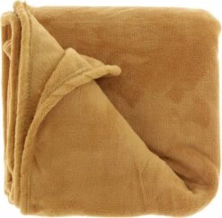 Unique Living Plaid Claudi - Polyester - Geel - 150 X 200 X 0 Cm (BxHxD)