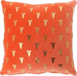Unique Living | Kussen Lobster 45x45cm Cantaloupe | Kussen Woonkamer Of Slaapkamer