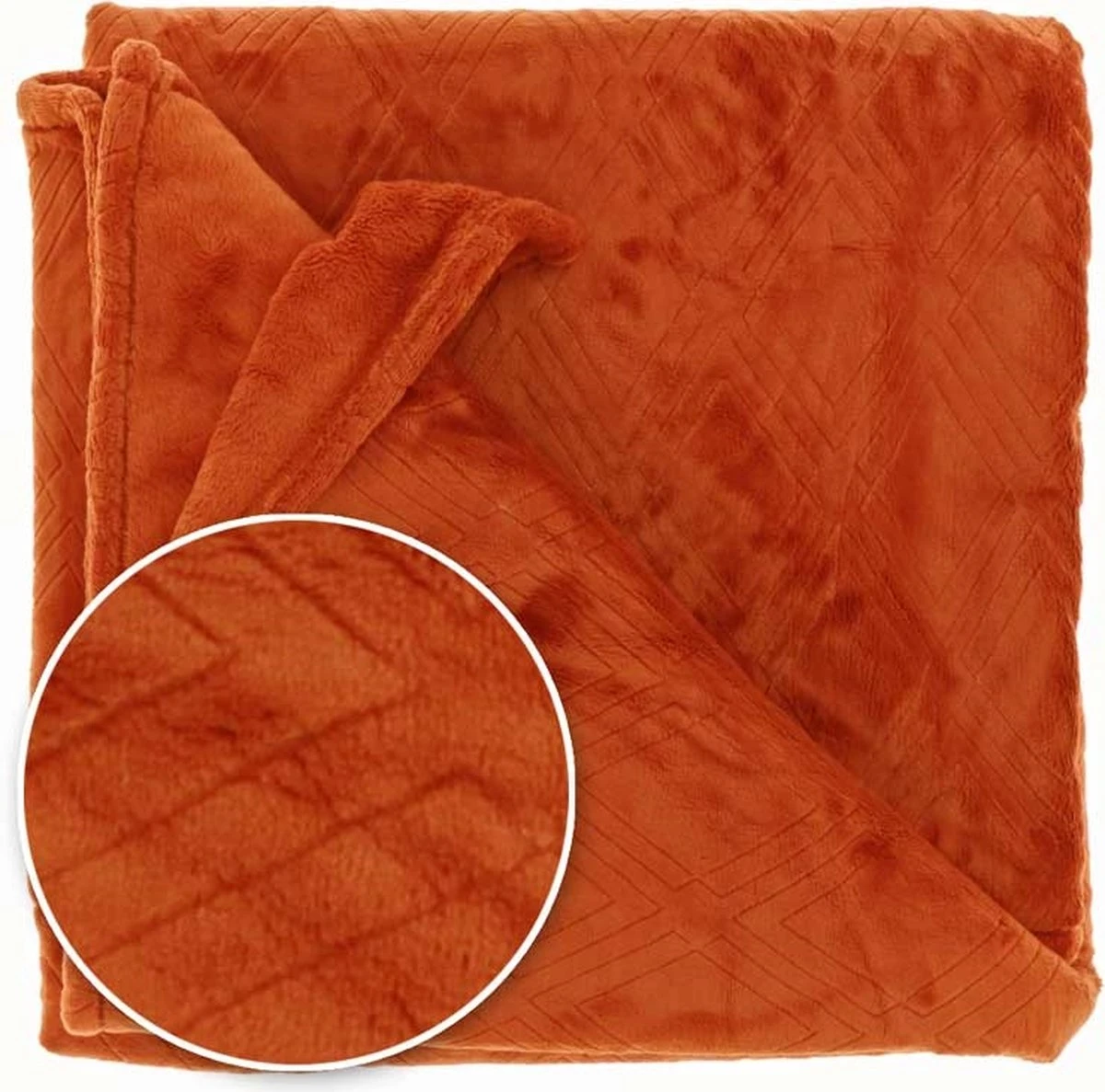 Unique Living - Plaid Auke 150x200cm Terra 1 Unique Living - Plaid Auke 150x200cm Terra