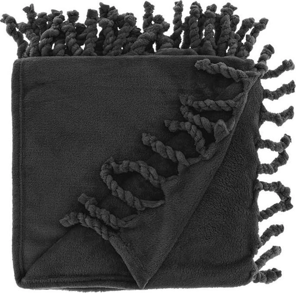 Unique Living - Plaid Lieke 130x160cm Black 1 Unique Living - Plaid Lieke 130x160cm Black