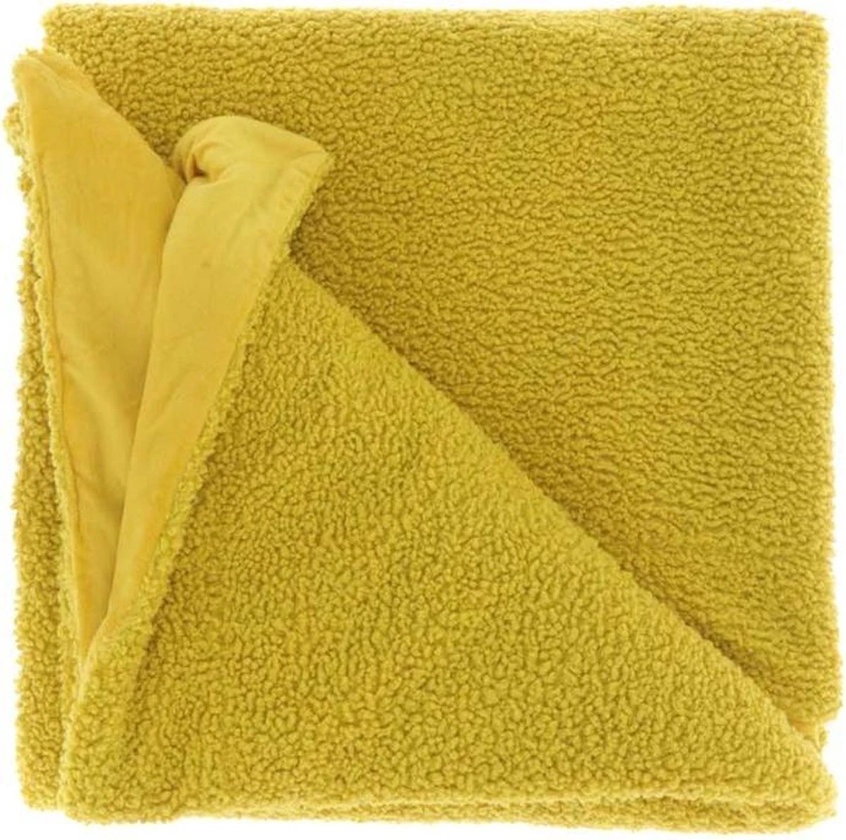 Unique Living | Plaid Romie 150x200cm Bamboo Yellow 1 Unique Living | Plaid Romie 150x200cm Bamboo Yellow