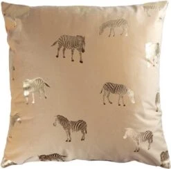 Unique Living Zebra Sierkussen - Zebra - Honey - 45x45cm