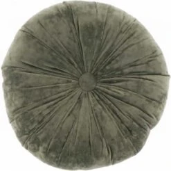 Unique Living | Kussen Tatum 40cm Ø Deep Green | Kussen Woonkamer Of Slaapkamer