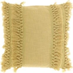 Unique Living | Kussen Saba 45x45cm Soft Yellow | Kussen Woonkamer Of Slaapkamer