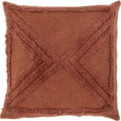 Unique Living Sierkussen - Boho Kruis Terracotta