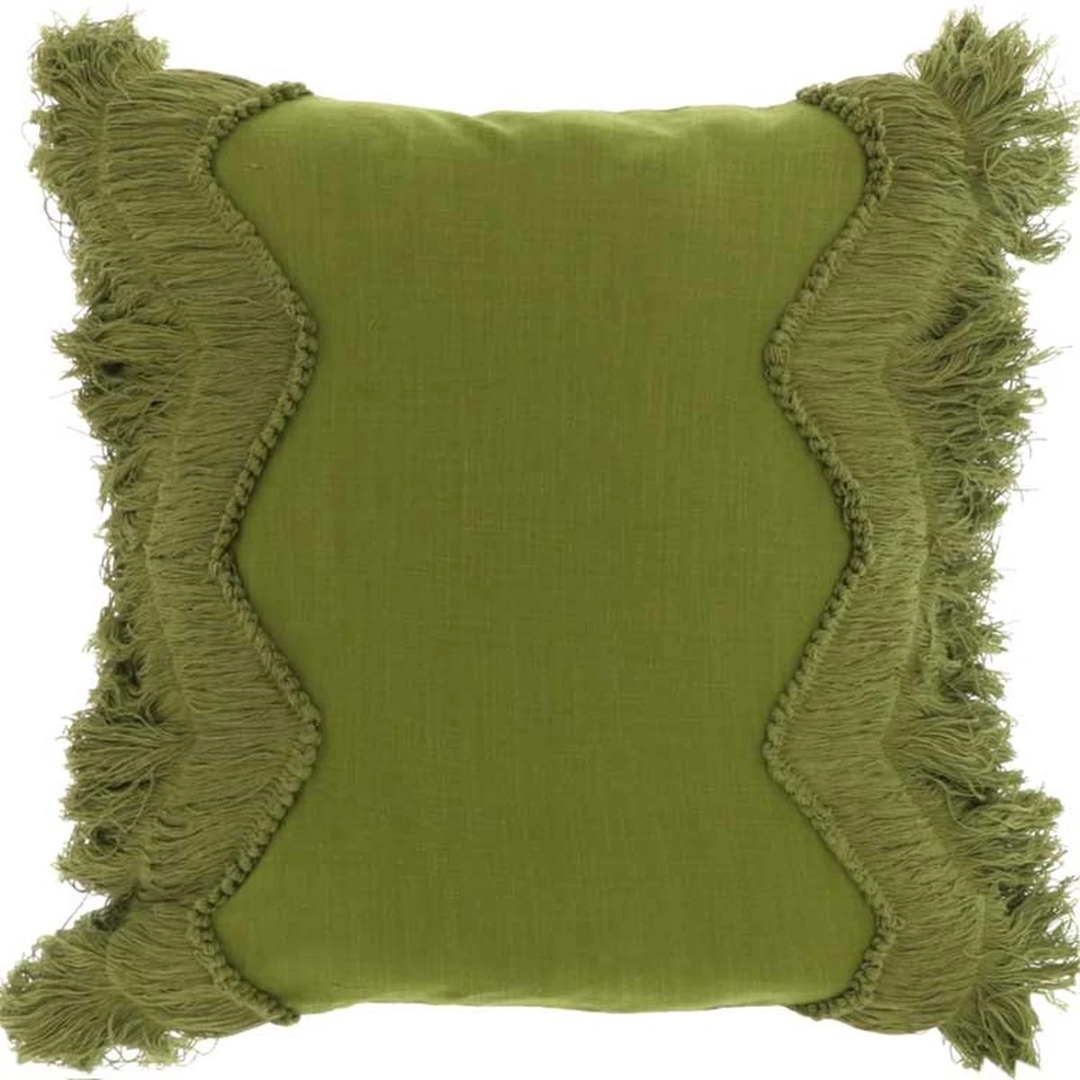 Unique Living - Kussen Fajah 45x45cm Olive Green 1 Unique Living - Kussen Fajah 45x45cm Olive Green