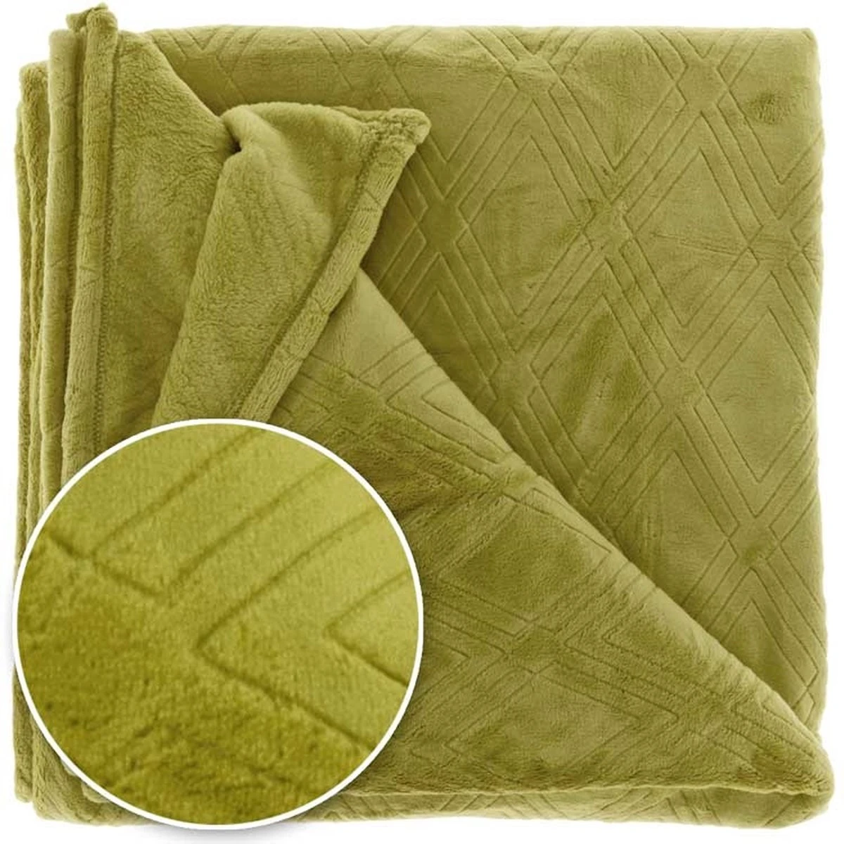 Unique Living - Plaid Auke 150x200cm Moss Green 1 Unique Living - Plaid Auke 150x200cm Moss Green