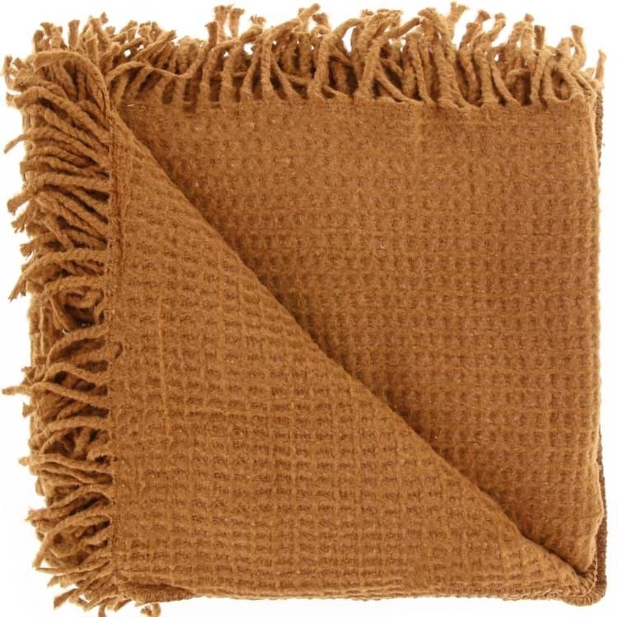 Unique Living - Plaid Selien 150x200cm Sandstone 2 Unique Living - Plaid Selien 150x200cm Sandstone - Afbeelding 2