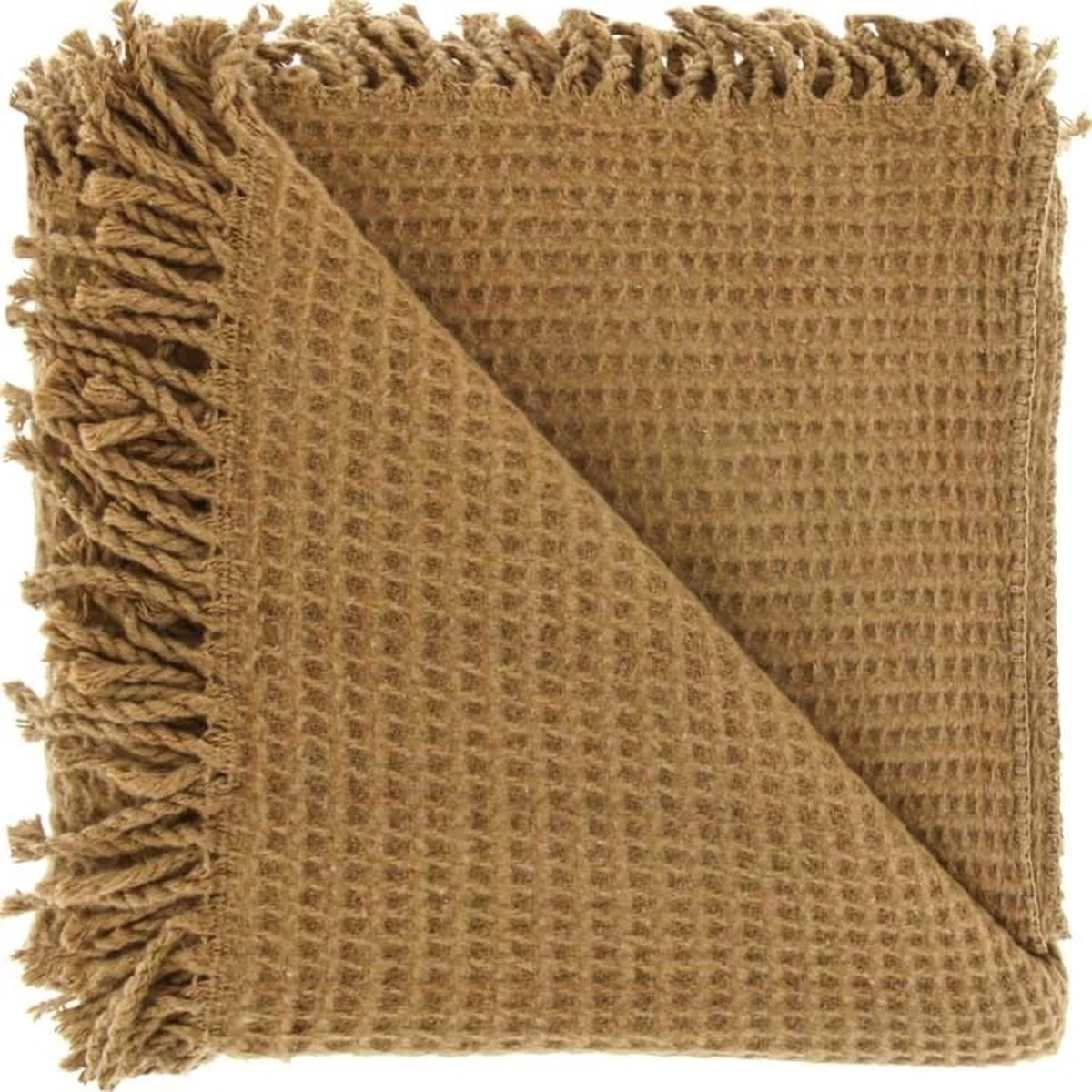 Unique Living - Plaid Selien 150x200cm Sandstone 3 Unique Living - Plaid Selien 150x200cm Sandstone - Afbeelding 3