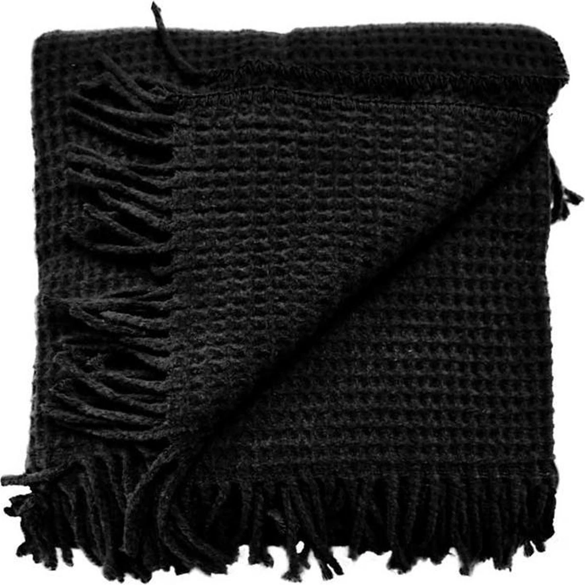 Unique Living - Plaid Selien 150x200cm Black 1 Unique Living - Plaid Selien 150x200cm Black