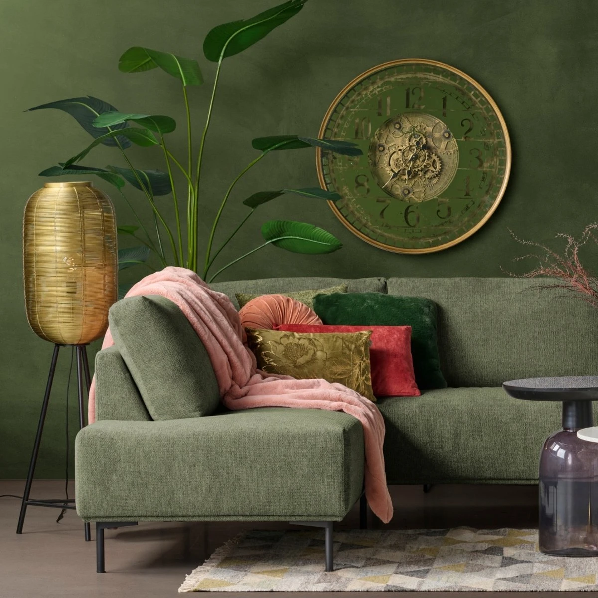 Unique Living Plaid - Justin - Roze - Polyester 2 Unique Living Plaid - Justin - Roze - Polyester - Afbeelding 2