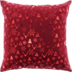 Unique Living | Kussen Bernt 45x45cm Red | Kussen Woonkamer Of Slaapkamer