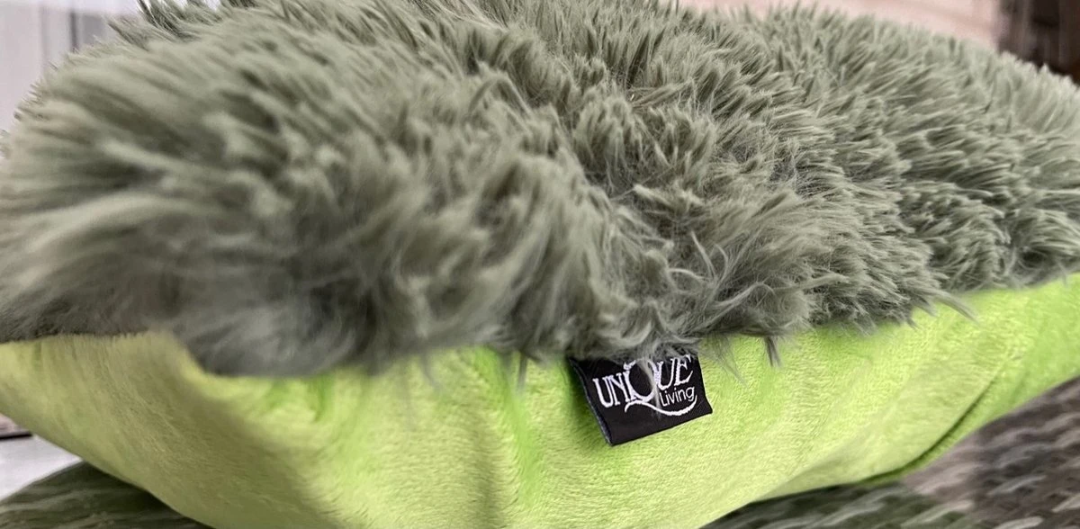 Unique Living Kussen Olaf Oil Green 45x45 - Met Vulling 2 Unique Living Kussen Olaf Oil Green 45x45 - Met Vulling - Afbeelding 2