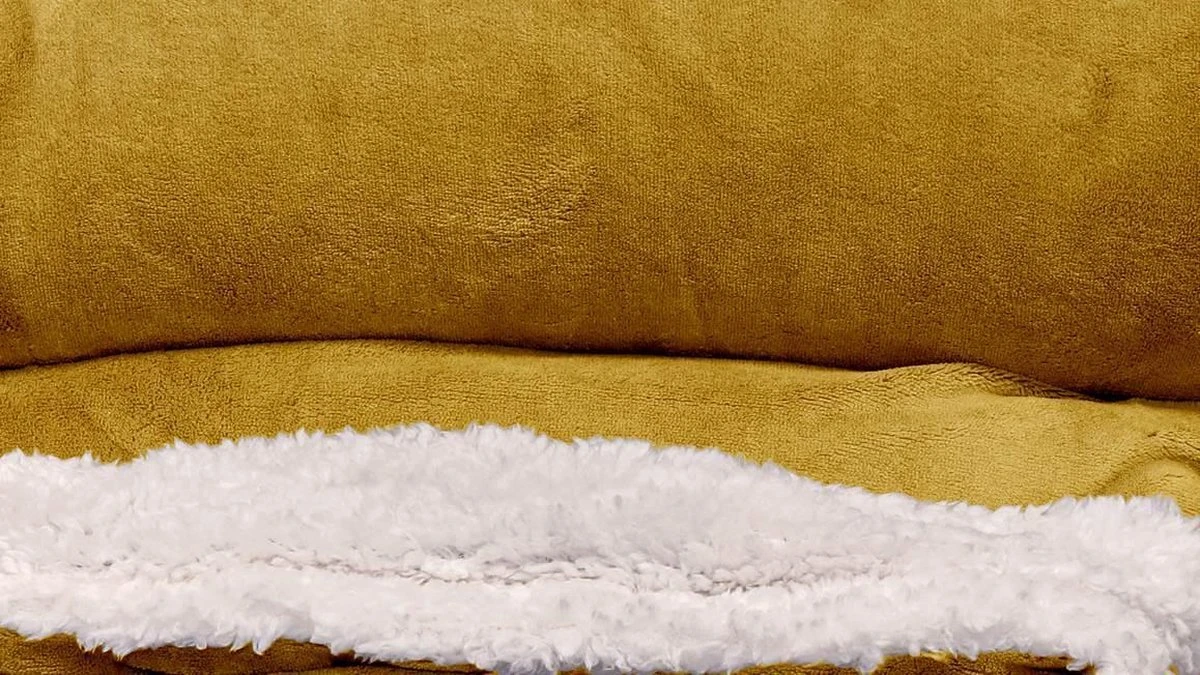 Unique Living Lars - Fleece - Plaid - XL - 220x240 Cm - Mellow Yellow 2 Unique Living Lars - Fleece - Plaid - XL - 220x240 Cm - Mellow Yellow - Afbeelding 2