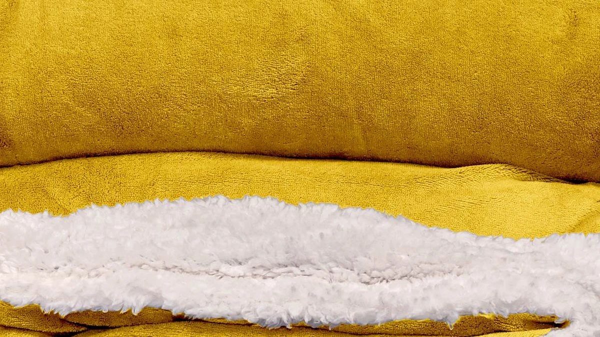 Unique Living Lars XL Plaid - 220x240 Cm - Bamboo Yellow 2 Unique Living Lars XL Plaid - 220x240 Cm - Bamboo Yellow - Afbeelding 2