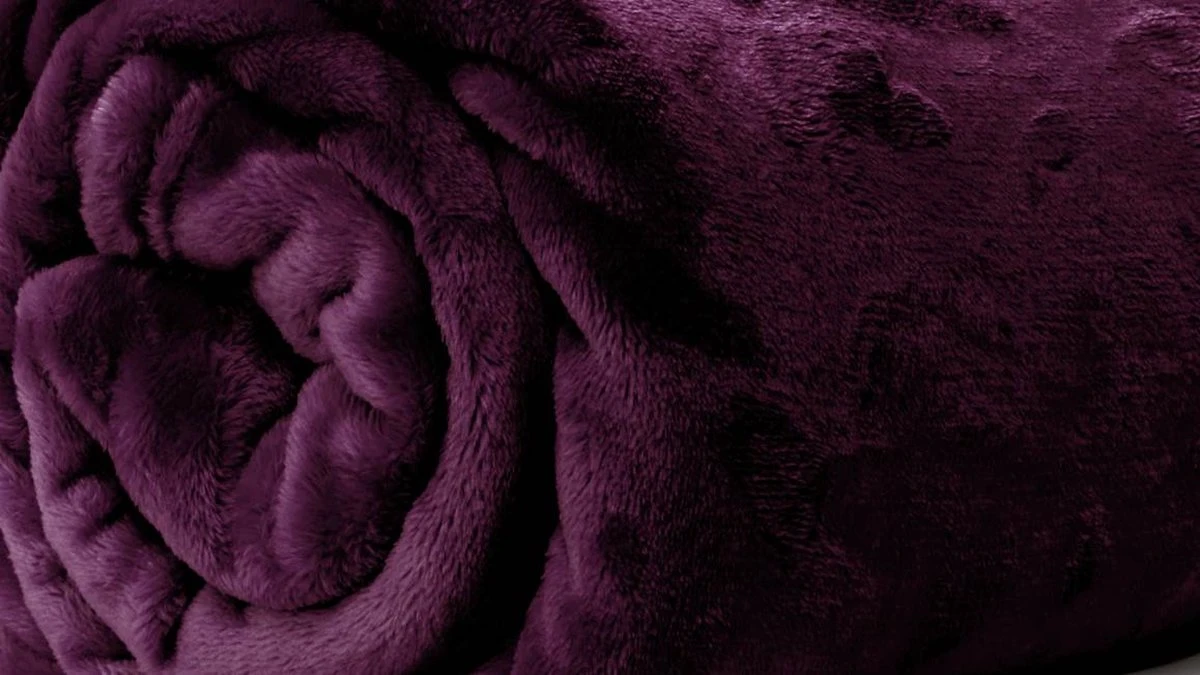 Unique Living - Enzo Plaid 130x180cm Dark Purple 2 Unique Living - Enzo Plaid 130x180cm Dark Purple - Afbeelding 2