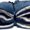 Unique Living Lars - Fleece Polyester - Plaid - 150x200 Cm - Dark Blue