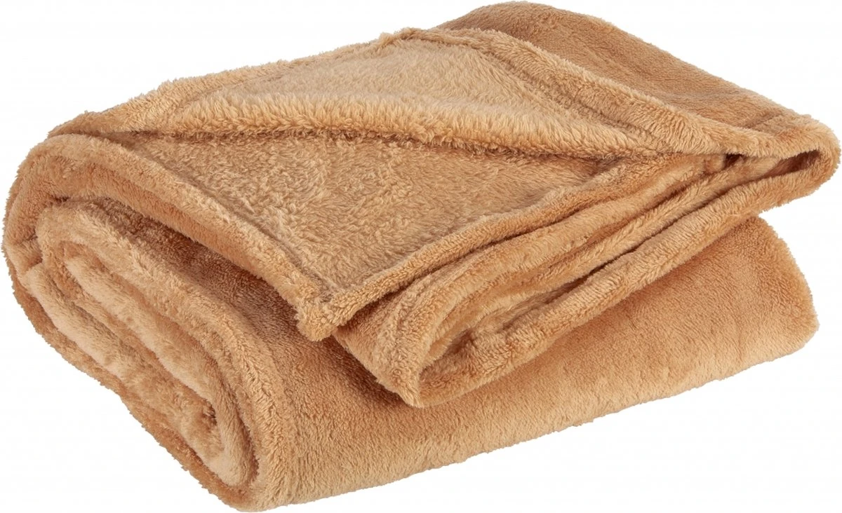 Unique Living Plaid Justin - Sandstone - 150x200cm 1 Unique Living Plaid Justin - Sandstone - 150x200cm