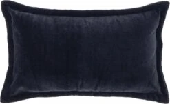 Unique Living Sierkussen Viola - Velvet - Zwart - 50 X 30 Cm (BxH)