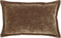 Unique Living Sierkussen Viola - Velvet - Bruin - 50 X 30 Cm (BxH)