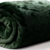 Unique Living Plaid/deken - Fleece - Smaragd Groen - Polyester - 130 X 180 Cm