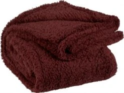 Unique Living Plaid - Teddy - Rood - Polyester