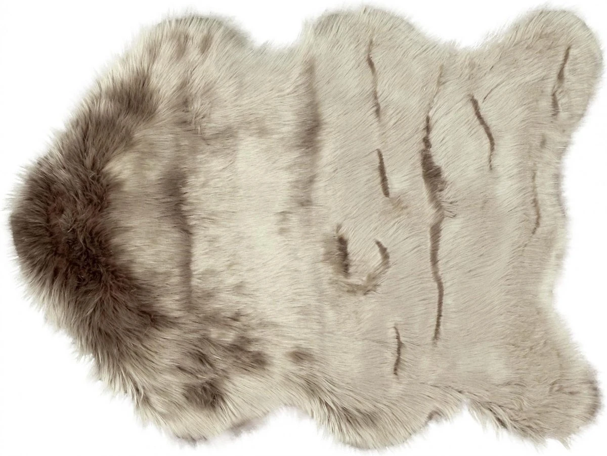 Unique Living Floormat Fake Fur 60x90cm Taupe 1 Unique Living Floormat Fake Fur 60x90cm Taupe