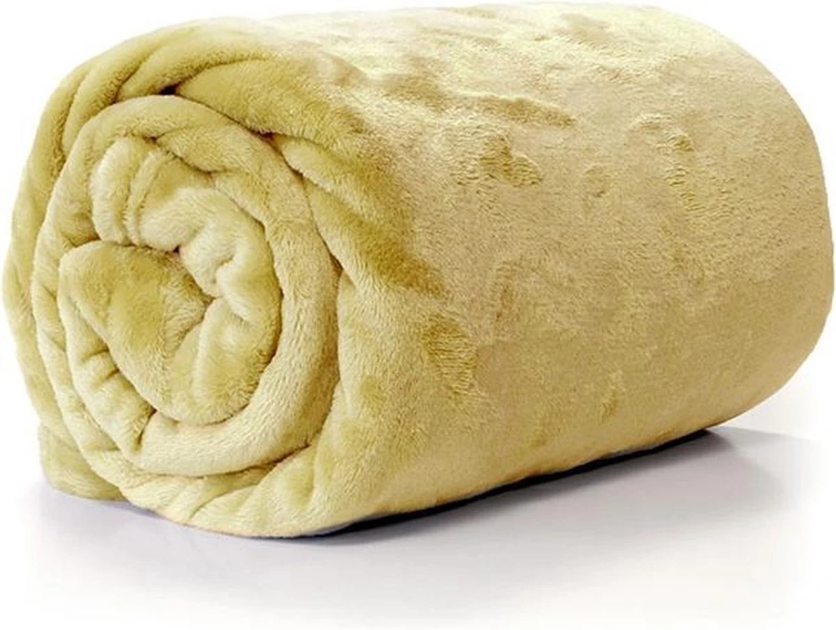 Unique Living - Enzo Plaid 130x180cm Soft Yellow 1 Unique Living - Enzo Plaid 130x180cm Soft Yellow