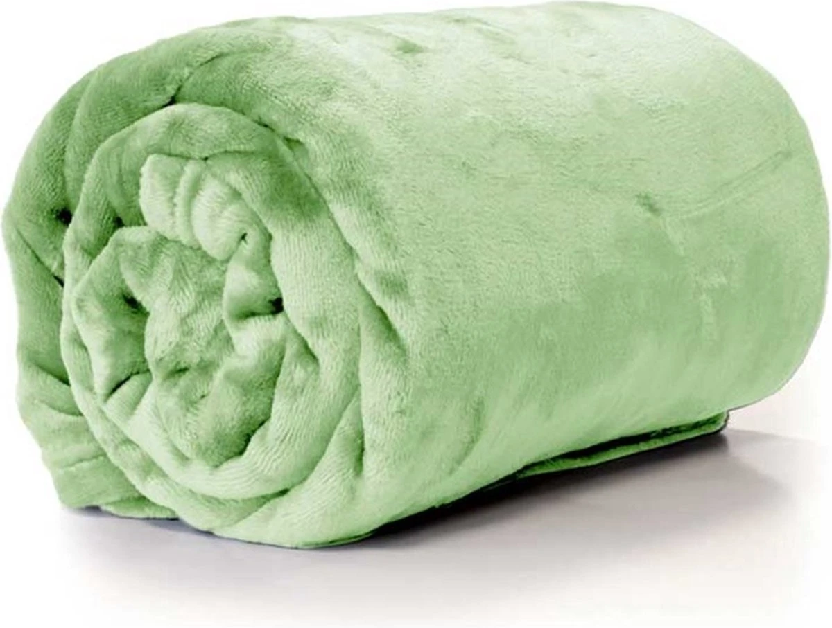 Unique Living Enzo - Plaid - Fleece - 130x180 - Nile Green 1 Unique Living Enzo - Plaid - Fleece - 130x180 - Nile Green