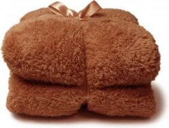 Unique Living Plaid Teddy - Polyester - Bruin - 150 X 200 X 0 Cm (BxHxD) 6 Unique Living Plaid Teddy - Polyester - Bruin - 150 X 200 X 0 Cm (BxHxD) -Unique Living 1200x907 3