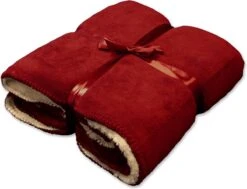 Unique Living Coby Fleece Plaid - Red