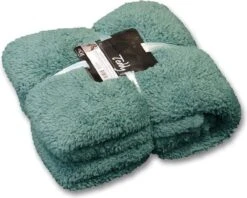 Unique Living Teddy - Fleece Plaid - 150x200 Cm - Mineral Blue