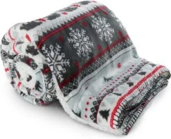 Unique Living Polar Bear Kerst Winter Plaid - Ijsbeer - Kerst - 130x160cm