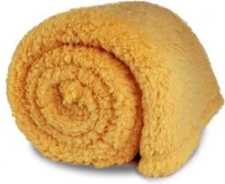 Unique Living Plaid Teddy 130x160 Mellow Yellow