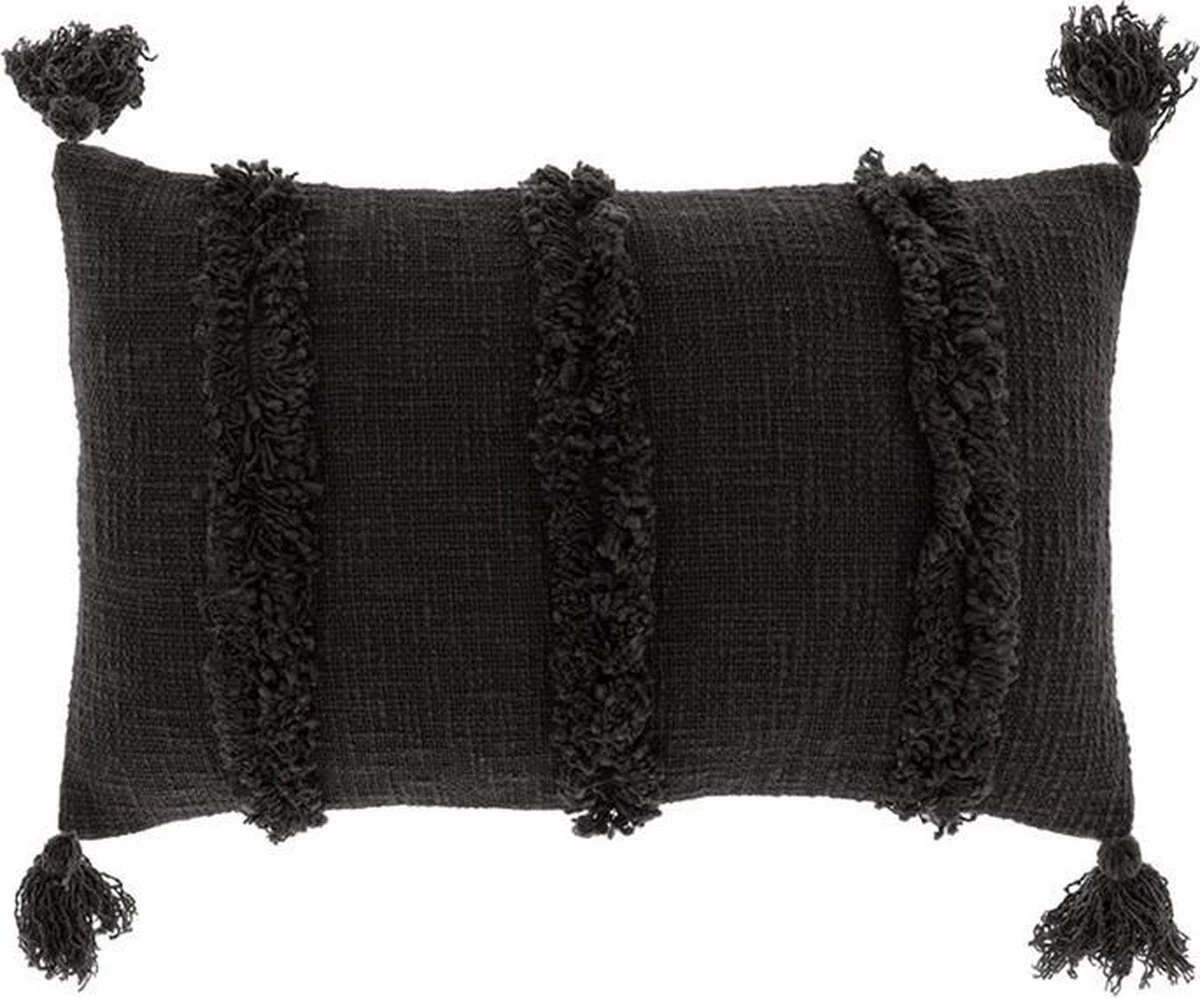 Unique Living - Kussen Palma 30x50cm Black 1 Unique Living - Kussen Palma 30x50cm Black