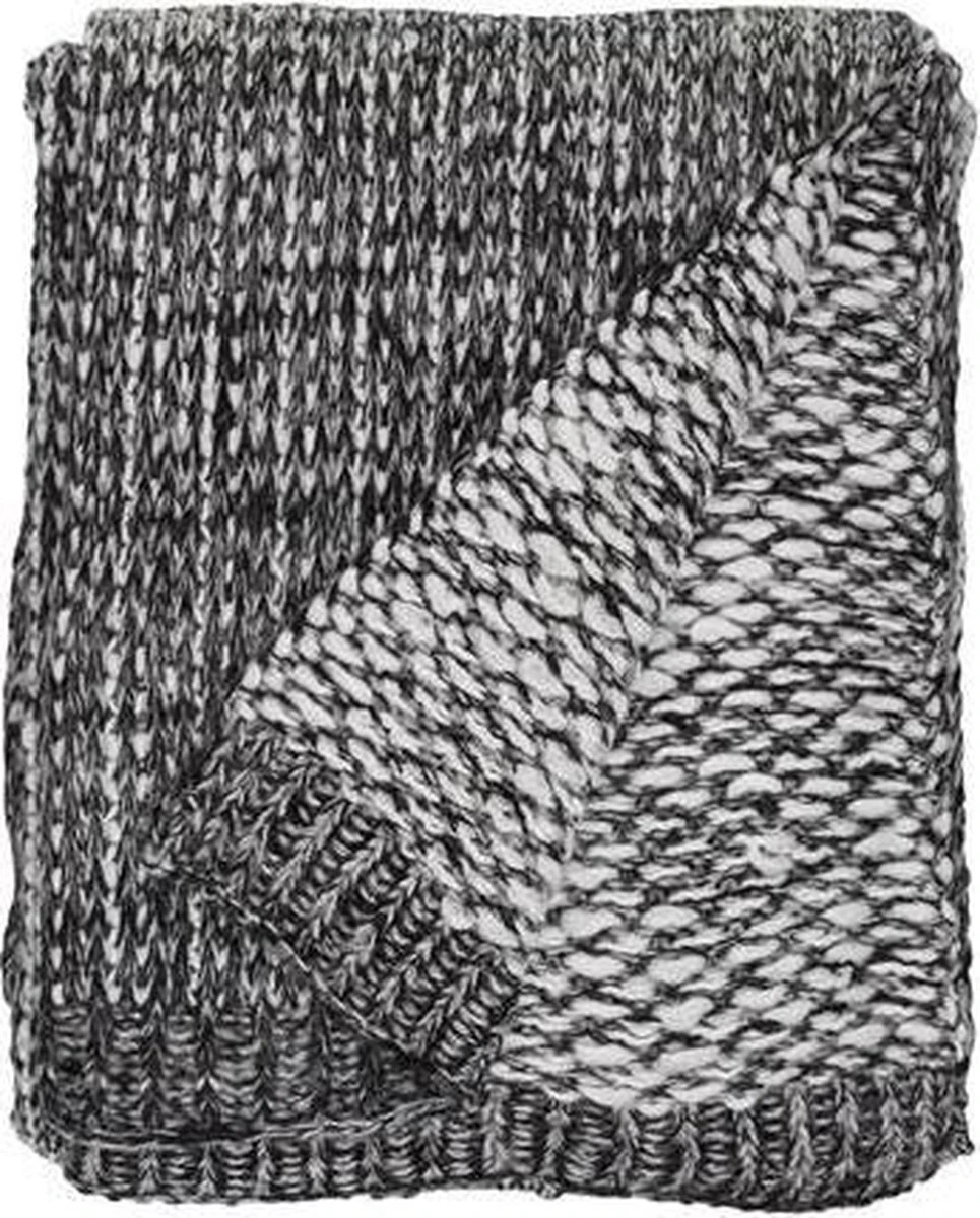 Unique Living Luc - Plaid - 130x160 Cm - Zwart